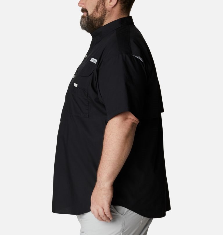 Men's Columbia PFG Bonehead Short Sleeve Shirts Black | Plus Size CA-W03C6